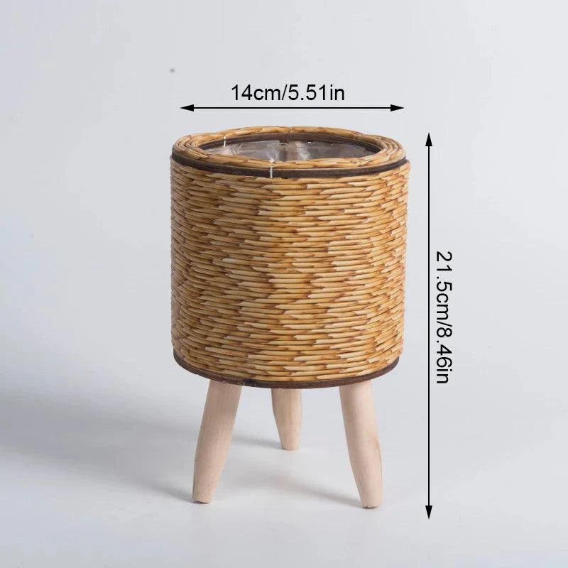 Cesta De Tecido Para Flores Com Pernas Removíveis
